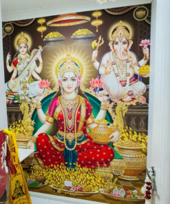 Lakshmi Mata Ji Pooja Wall Mural – Spiritual Hindu Home Decor