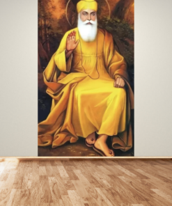 Waheguru Ji Religious Wall Mural – Divine Sikhism Home Decor