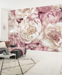 Blush Peony Bloom Wall Mural