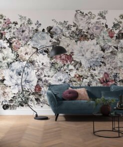 Elegant Vintage Floral Wall Mural