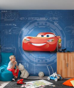 Disney Lightning McQueen Cars Wall Mural – Pixar Racing Adventure for Kids