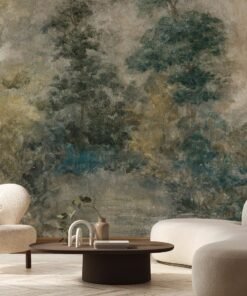 Earthy Forest Dreamscape Wallpaper for Elegant Natural Interiors