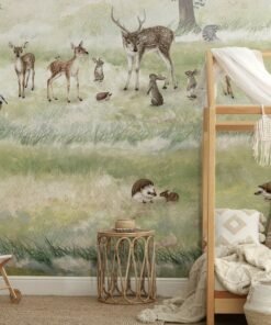 Forest Fun Animal Wallpaper Mural