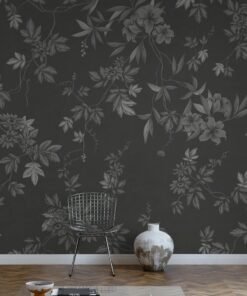 Black Floral Wallpaper