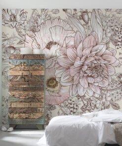 Vintage Floral Bouquet Wall Mural