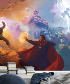 Avengers Wallpaper , Superhero Wall Mural , Peel and Stick Wallpaper , Removable Wall Decal , Boys Room Wallpaper , Gaming Room Mural