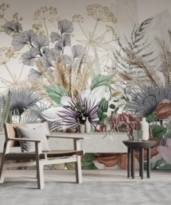 Exotic Foliage Wallpaper Wallmural